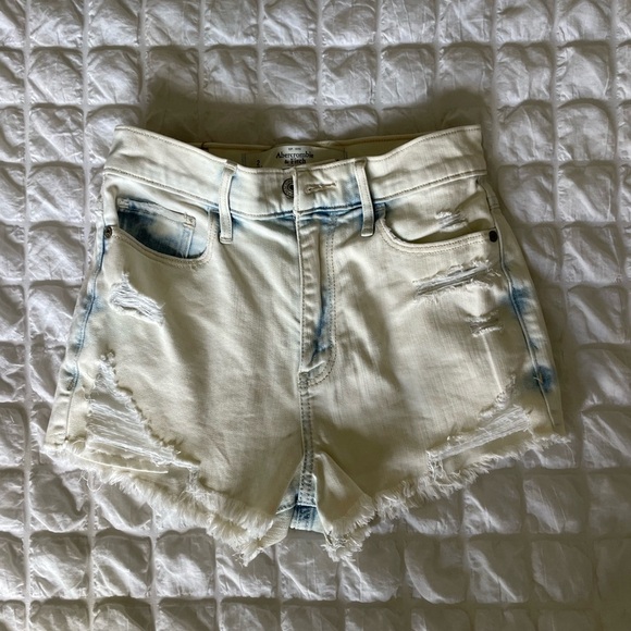 Abercrombie & Fitch Distressed Denim Shorts - Picture 1 of 8